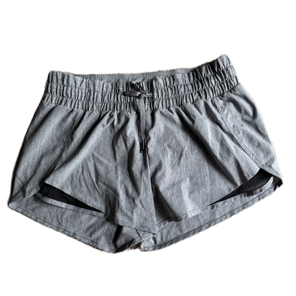 Amazon Essentials Women's Athletic Shorts Gray Heather XL Lined Drawstring EUC